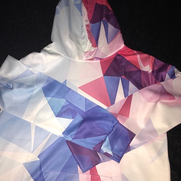 Bright colored silky hoodie🤗🤗like new - Picture 1 of 7